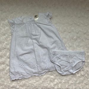 5 for $25 baby girl white dress with bloomers